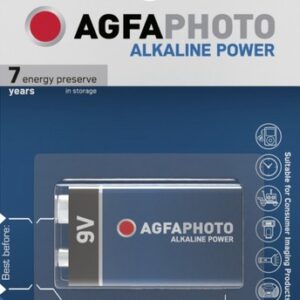 Patareid Agfaphoto Alkaline 6LR61-9V-1tk pakendis