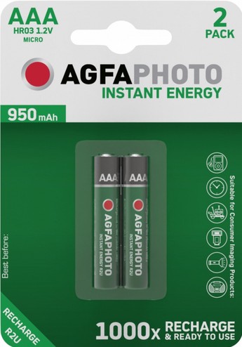 Aku AgfaPhoto Instant Energy AAA-950mAh-2 tk pakendis